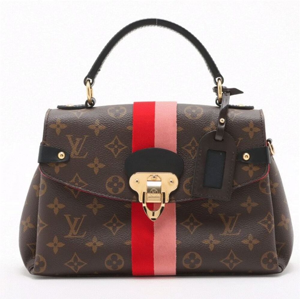 Louis Vuitton Monogram Canvas Red Pink Gold Georges BB Satchel FL8179